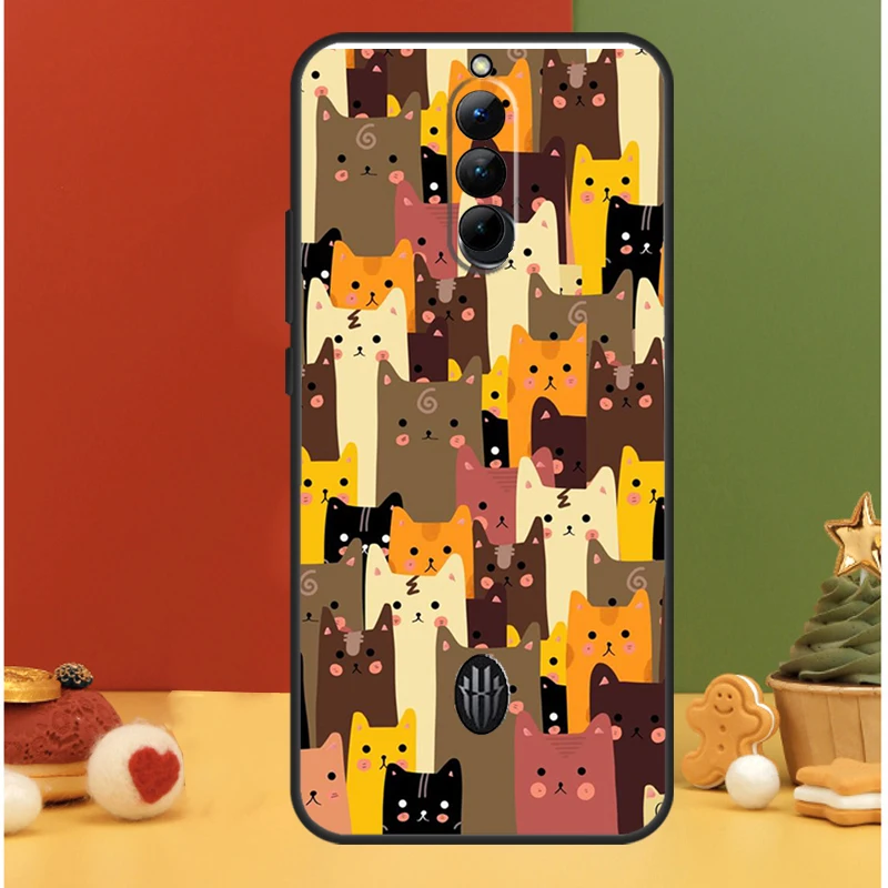 Funny Cats Cartoon Cute Case per ZTE Nubia Red Magic 8 8S Pro Plus RedMagic 9 Pro Plus 5G 5S 6R 6 7 6S 7S Pro Cover