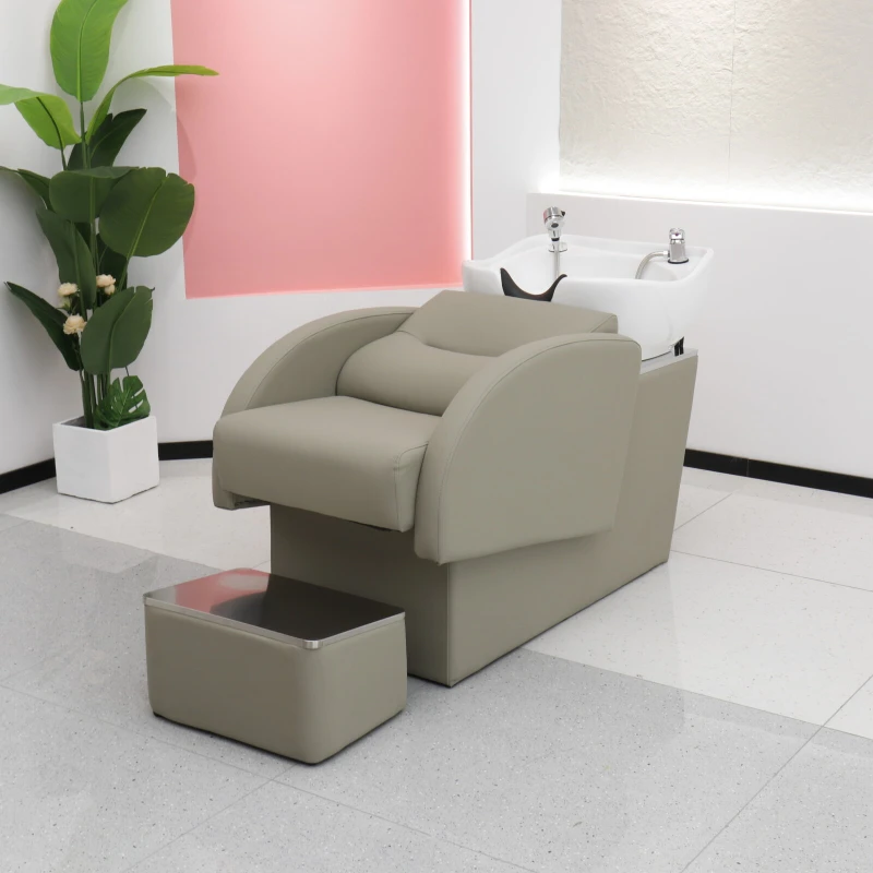 

Beauty Salon Chair Professional Hair Spa Men's Shaving Washbasin Porcelain Hairdressing Machine Mobile Head Spa Japonais