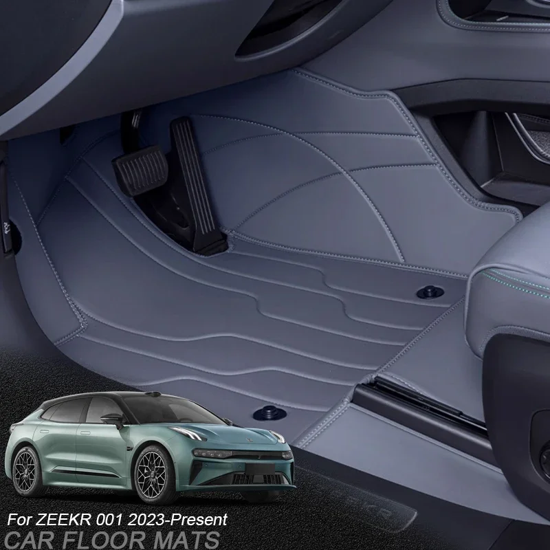 ل ZEEKR 001 2023-الحاضر مخصص نابا الجلود سيارة القدم حماية حصيرة السيارات المضادة للانزلاق الفاخرة مقاوم للماء وسادة أرضية ملحق #1