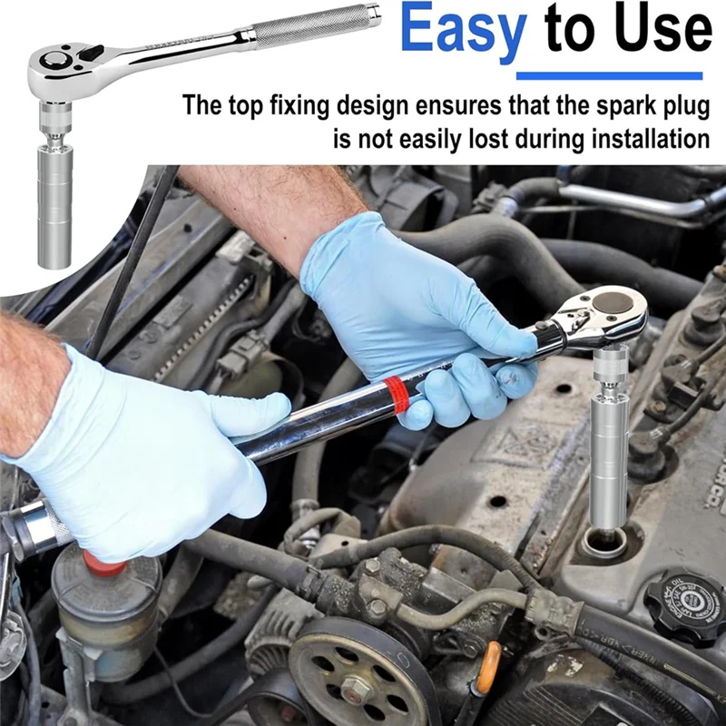 A76G-مجموعة مقابس رقيقة الجدار 3/8 "محرك شرارة التوصيل المقبس أداة إزالة الصواميل 12 نقطة، لمعظم موديلات السيارات