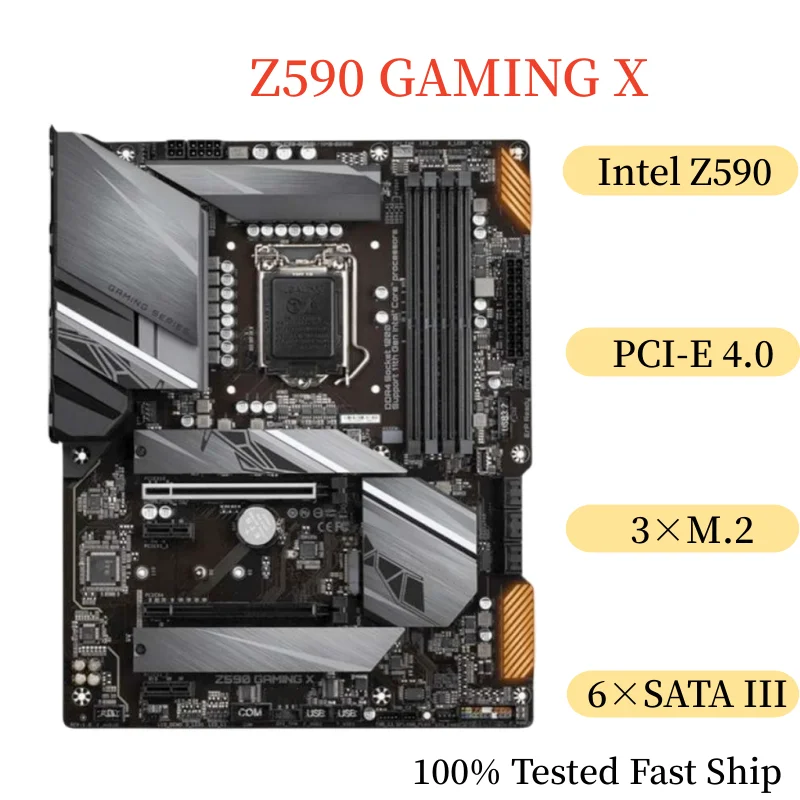 

For Gigabyte Z590 GAMING X Motherboard 128GB LGA 1200 DDR4 ATX Support 10/11th CPU Mainboard 100% Tested Fast Ship