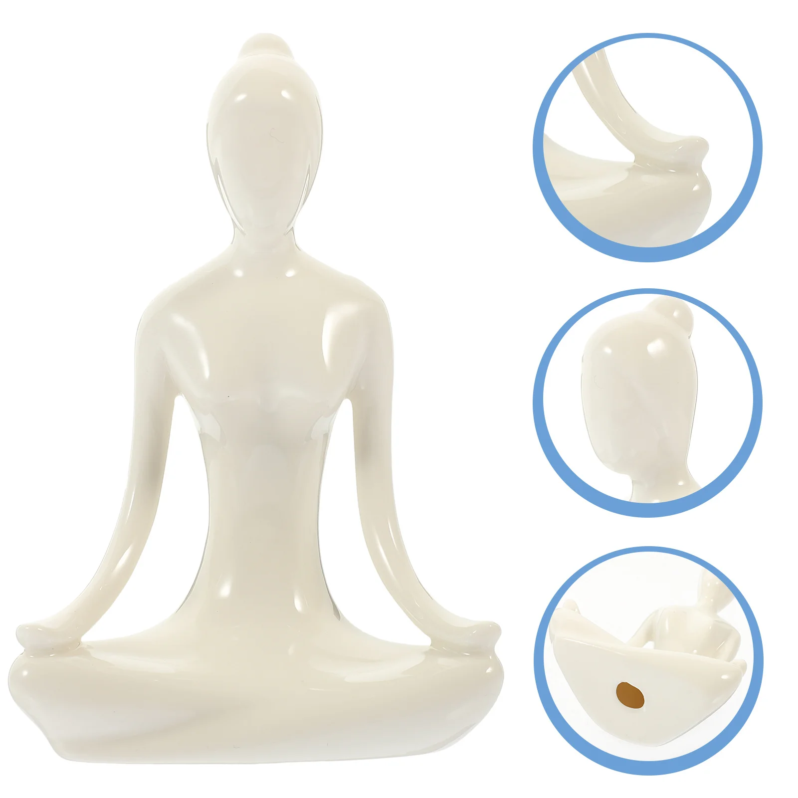 

Ceramic Yoga Sculpture Abstract Meditation Statue for Living Room Bedroom Mantelpiece Decorative Art Piece Home Office Shelf
