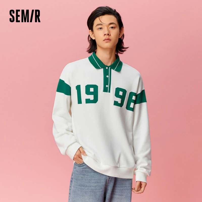 Semir Sweatshirt Men 2023 Spring New Loose Comfortable Trendy Sweater