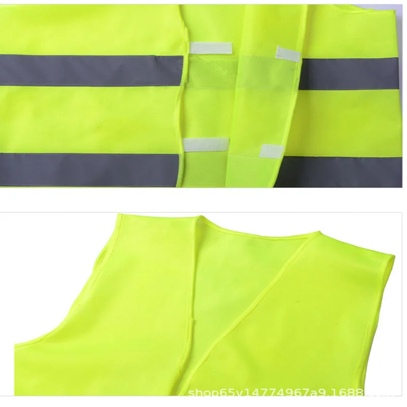 High Visibility Jacket Car Reflective Safety Vest Strip Vest Reflective Strip Vest Car Emergency Fluorescent Mesh