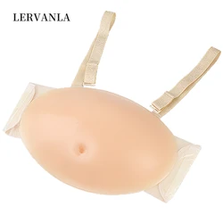 LERVANLA tracolla finta pelle di pancia incinta adesivo posteriore stomaco in Silicone per oggetti di scena Unisex gemelli oversize