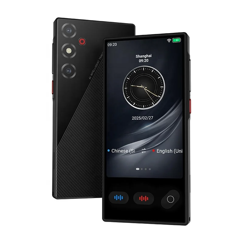 

Portable Smart Voice Translator With 4 Inch IPS Touch Screen Android Operation System Supports ChatGPT DeepSeek Color Display