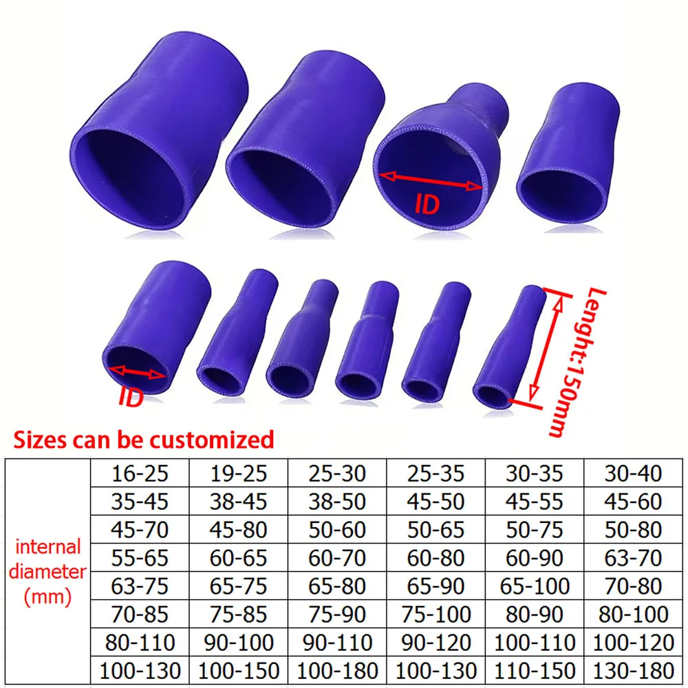 

General turbine intercooler straight silicone reducer coolant joint silicone hose automotive intake pipe inner diameter 16-130mm