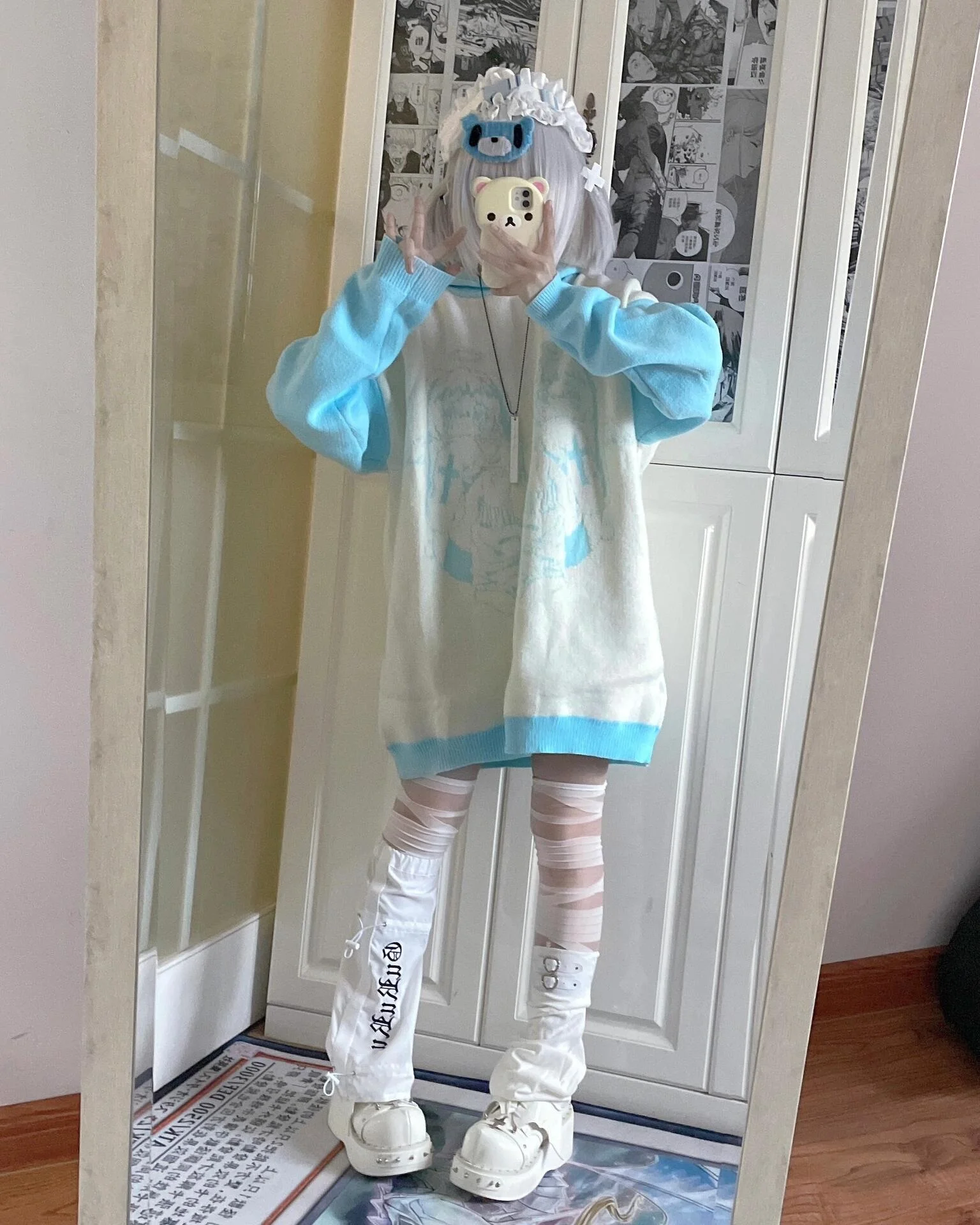 

Милая толстовка с капюшоном в стиле аниме Long Sve, свободный крой, акварельный свитер Angel Sle, японский субкультура, мягкий и удобный женский топ