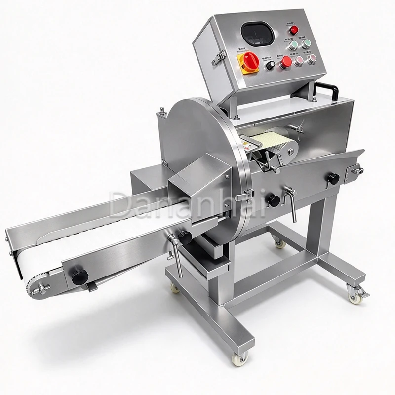 Cooked Meat Ham Slicer Industrial Deli Cutting Machine Automatic Cooked Pork Slicing Equipment For Food Production Line