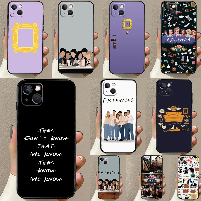 Friends TV Show Case Cover For iPhone 16 15 14 12 Pro Max 11 13 Pro Max X XR XS MAX Plus 12 Mini Coque