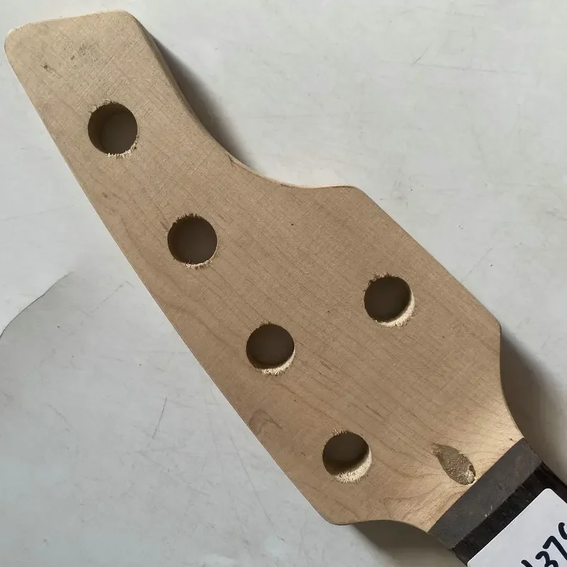 FN379 5 Strings Custom Headstock Electric Bass Neck Maple With Rosewood  24 Frets for DIY Bass Parts Right Hand