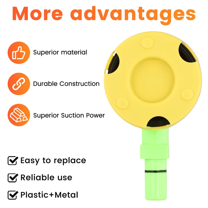 ABGR-3 "كوب فراغ مقعر 75 مم كوب شفط مضخة يدوية شديدة التحمل مع مسمار ملولب G3/8