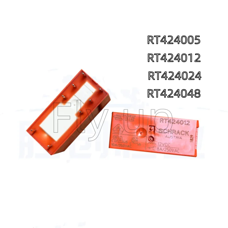 100PCS/lot Power relays RT424005 RT424012 RT424024 RT424048 5V 12V 24V 48V 8A 8PIN Two sets of conversions  high quality Power