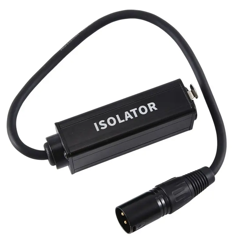 AED6-Audio Cable Isolator Noise Ground Loop Audio Isolator XLR Eliminates, Female To Male