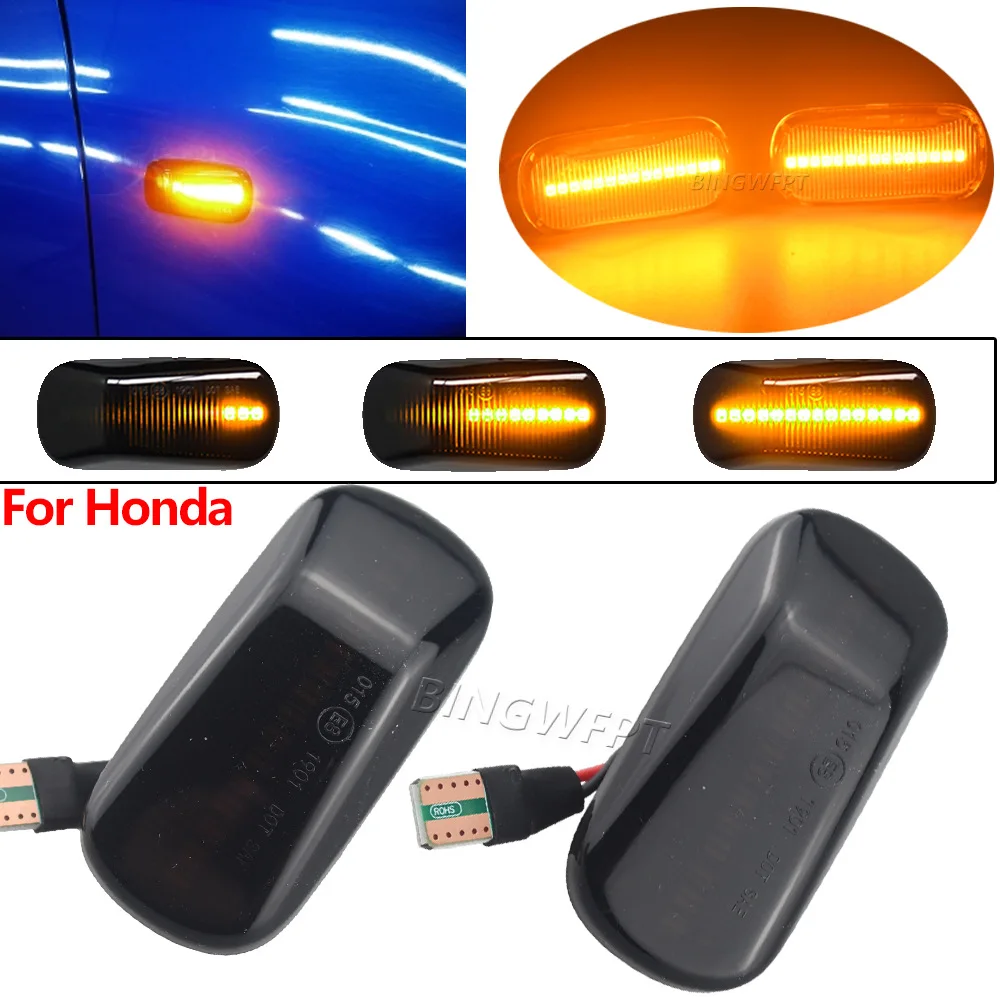 2pcs For Honda Accord Civic CR-V Fit Jazz Odyssey LED fender side light signal light