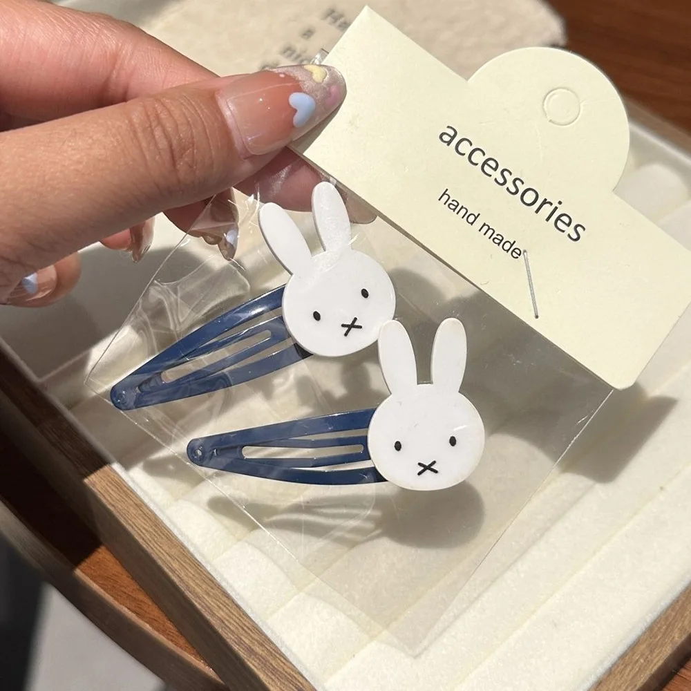 Süße Miffy Kawaii Cartoon Haargummi Haarnadel Süße Pony Clip Seitenclip Mädchen Geburtstag Weihnachtsgeschenk – Detail 2