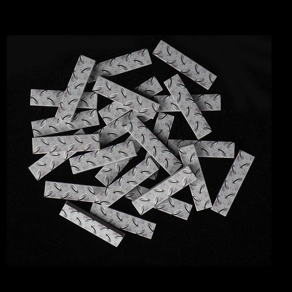 MOC 10PCS Part Bricks Printed 2431 1X4 Floor Steel Pattern Building Blocks House Decoration Board DIY puzzle Toys Children Gifts