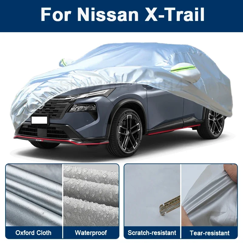 

Всепогодный чехол для автомобиля Nissan X-Trail с отражающими полосами, водонепроницаемый, снегозащитный, пылезащитный, с защитой от УФ-излучения