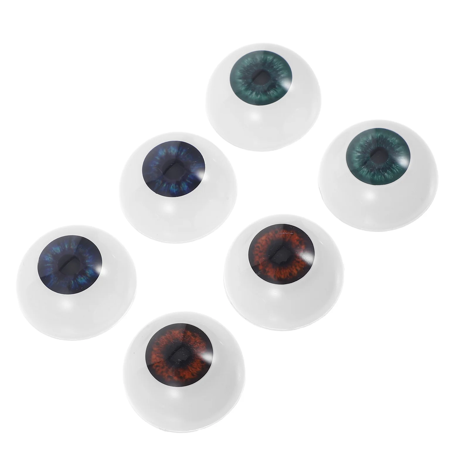 3 paia 24mm acrilico mezze bulbi oculari realistici per oggetti di scena horror di Halloween inserti maschera cosplay occhi finti oggetti di scena scherzo