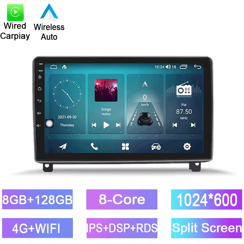

Android car radio For Peugeot 407 407sw 407cc 2004 -2011 stereo screen Carplay Android Auto Bluetooth GPS Navigation FM radio