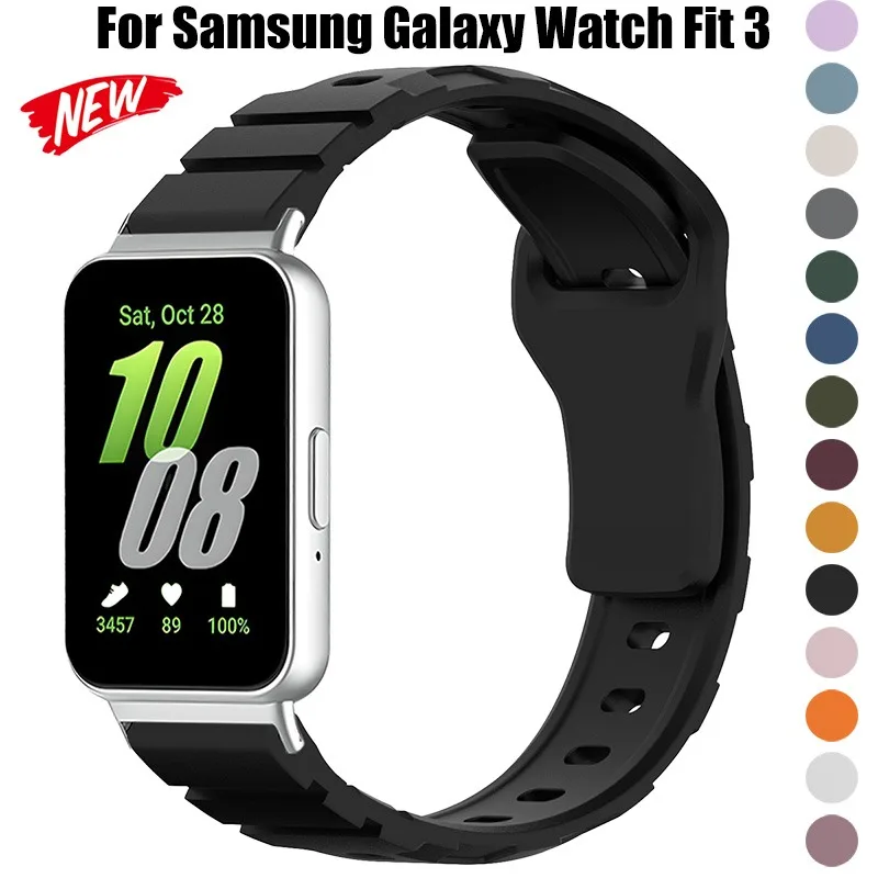 Silikon Band Für Samsung Galaxy uhr Fit 3 Strap Zubehör Sport Armband Ersatz Armband correa für Galaxy Fit 3 Band