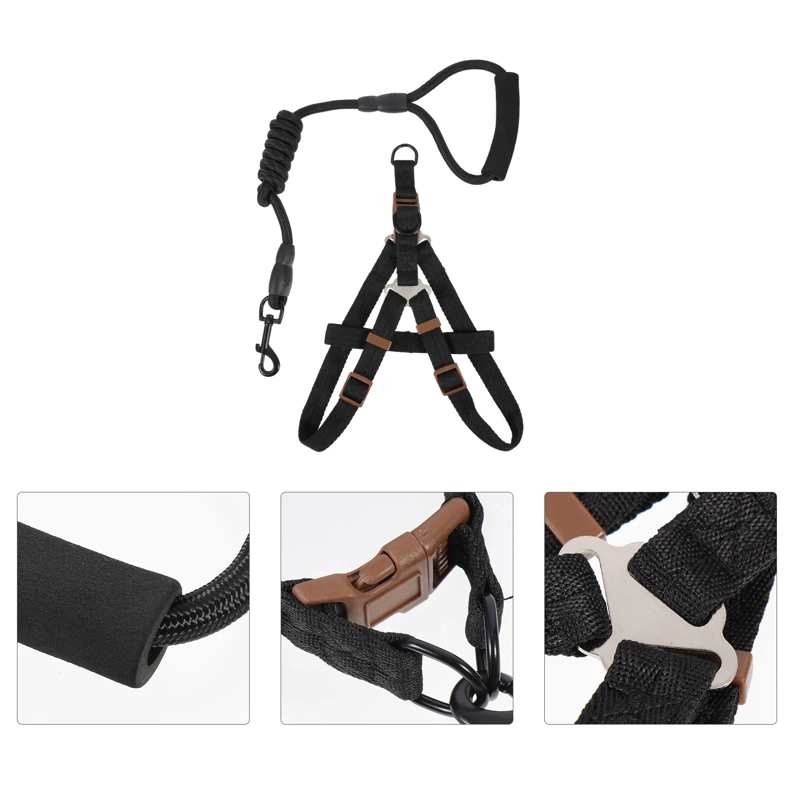 

Size Pet Leash Puppy Harness Accessories Dog Harnesses Black Nylon for Small Dogs