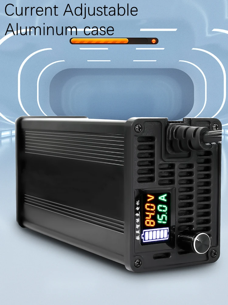 10A/20A Curren Adjust 24V 48V 58.4V 72V 60V 67.2V 84V Ładowarka litowo-jonowa Lifepo4 13S Fast Charge 8S 16S 20S 24S część — zdjęcie produktu 7