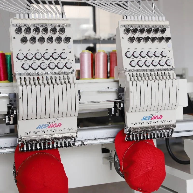 Embroidery Machine 2 Head High Speed Easy To Use Multi Needle Embroidery Machine for Cap T-shirt Embroidery