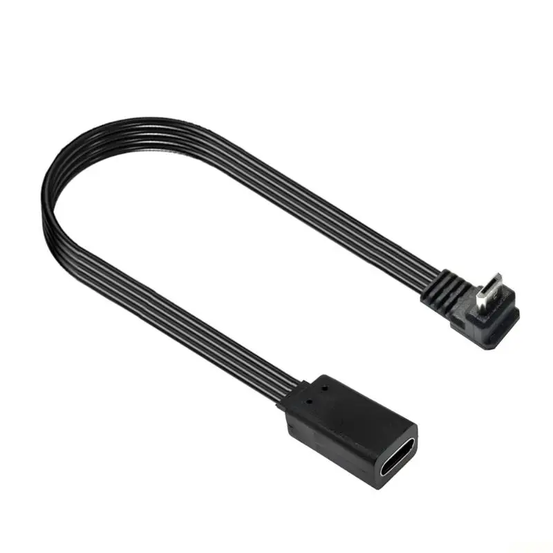 B03F Silicone USB Type C To Microed USB Converter Cable 10cm 20cm Length Option For Dashcams Headphones Charging Needs