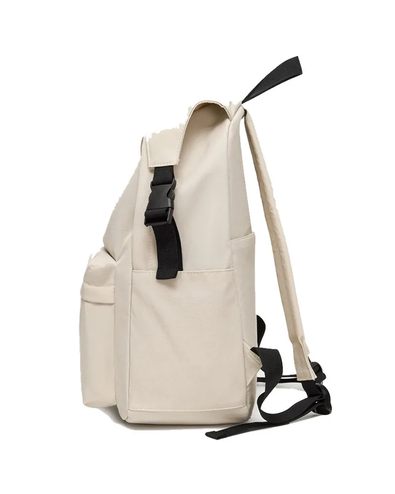 New solid color Oxford cloth backpack for women large capacity light and versatile junior high school student schoolbag