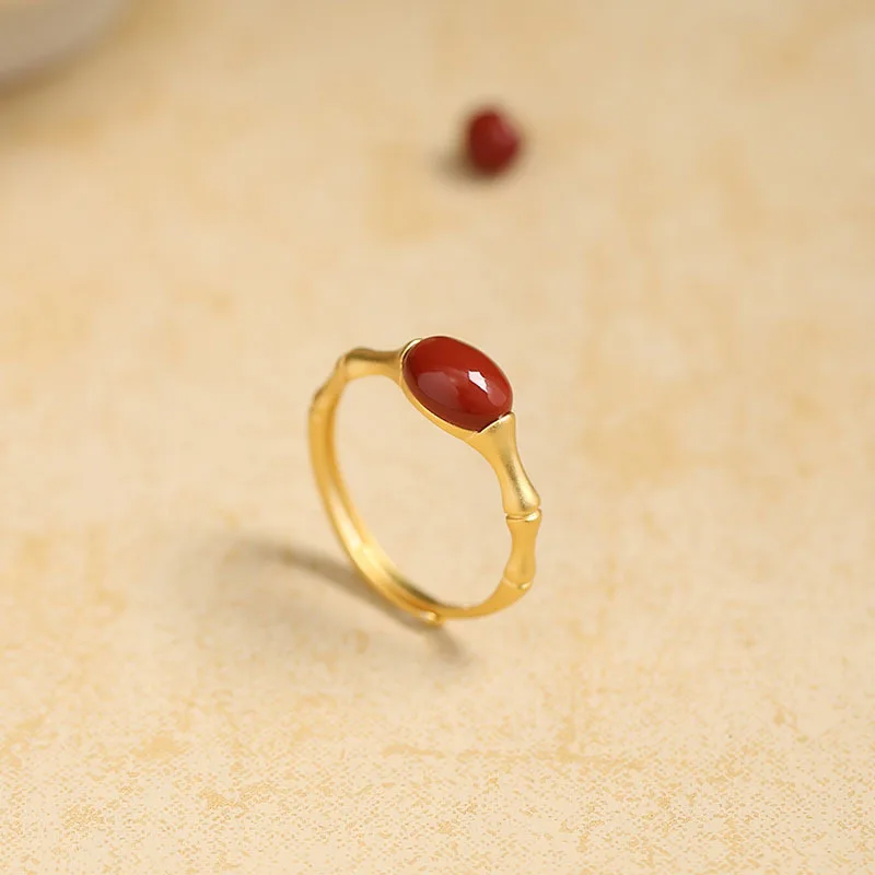 925 Sterling Silver Jewelry 18K Gold Plated Natural Hetian Jade Finger Rings for Women Wedding Party Jewelry Girls Friend Gift view 6