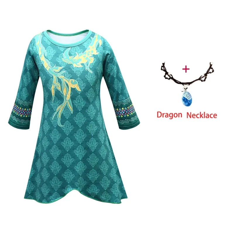 حار رايا والتنين الأخير تأثيري حلي هالوين للأطفال أنيمي تأثيري الملابس يتوهم مجموعة الأطفال أداء زي