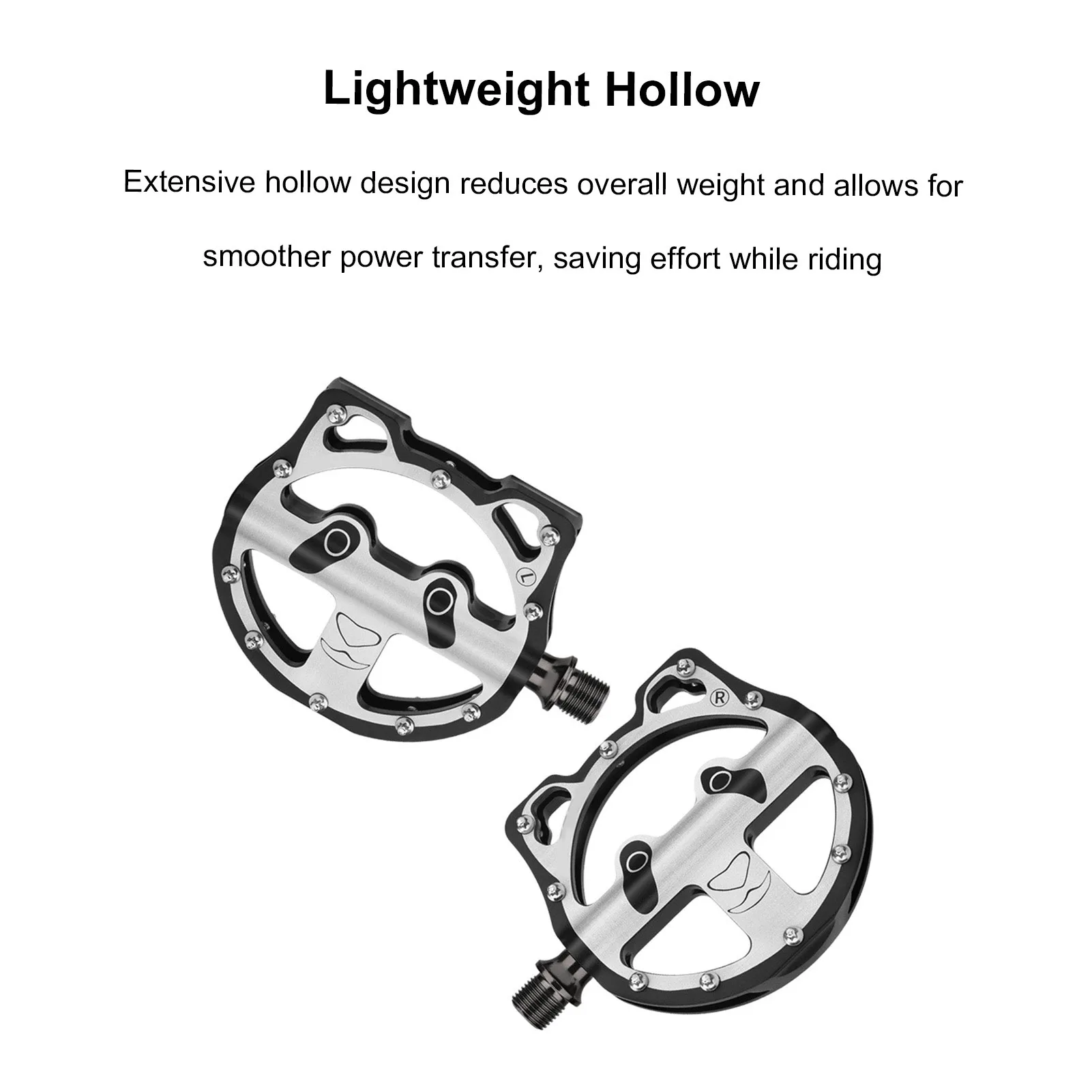 دواسات الدراجة من سبائك الألومنيوم CNC مناسبة مع دبابيس مضادة للانزلاق لدواسات الدراجة الجبلية على الطرق من سبائك الألومنيوم #5