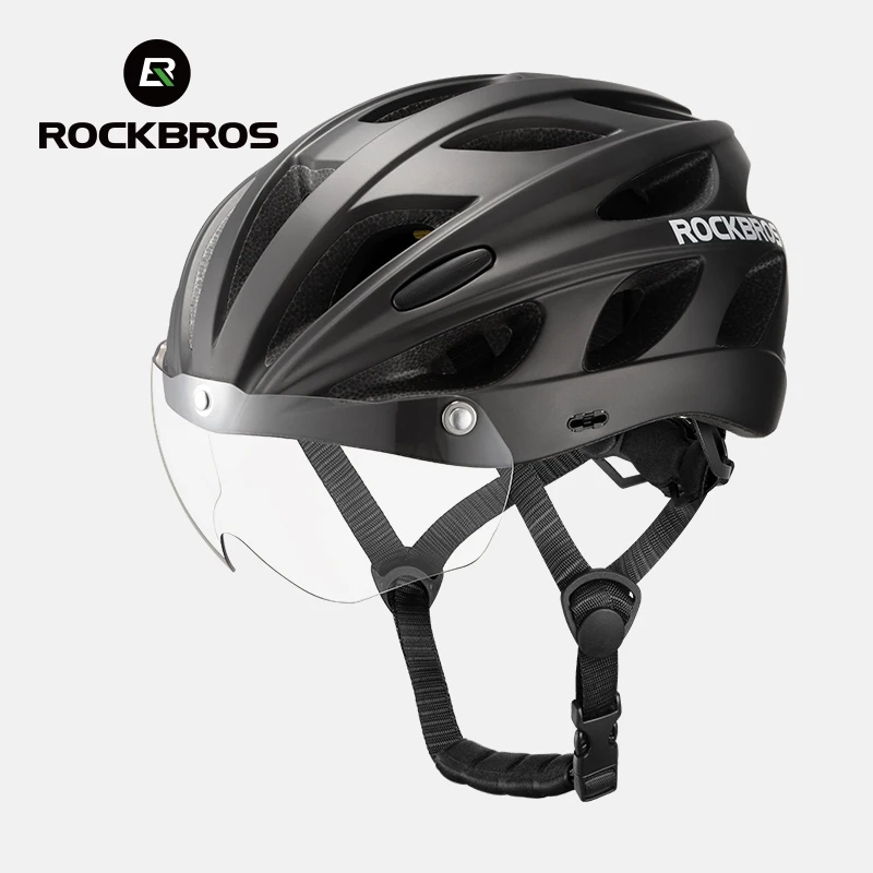 ROCKBROS Ultra-light Photochromic Lens Helmet Cycling MTB Road One-Molding Bicycle Helmet Racing Helmet Cycling Protection Equip