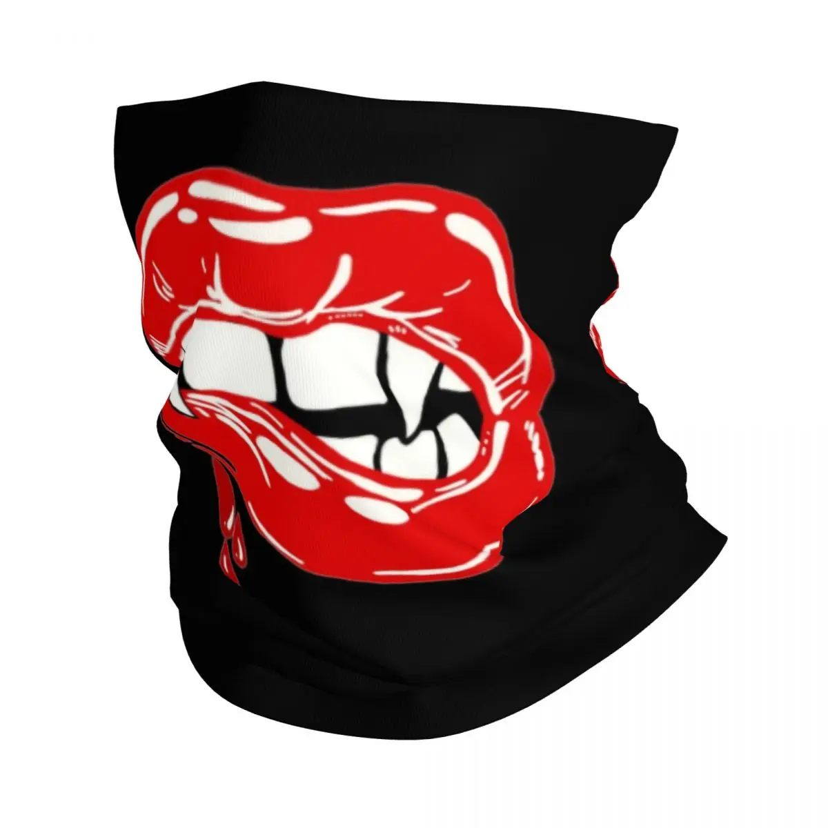 Custom Vampire Kiss Bandana Winter Neck Warmer Men Windproof Wrap Face Scarf for Hiking Gaiter Headband