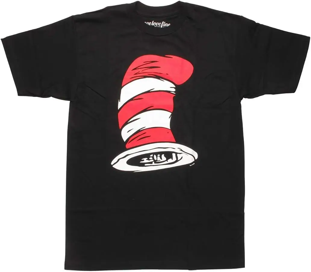 Dr. Seuss Cat in the Hat Big Hat Black Men's T-Shirt