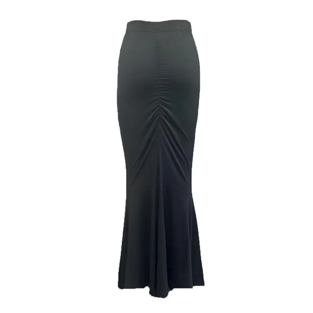 Spring Summer Soft Draped Midi Skirt Versatile A Line Fishtail Long Skirt For Women Long Skirt Commuting Streetwear