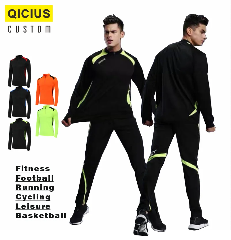 Men's Running T-shirt Fitness Tight Long Sleeved Jogging Sportswear Quick Drying Clothes Football And Football Training Clothes