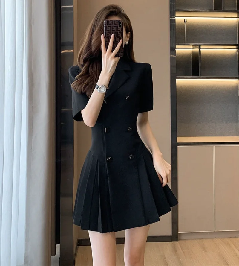 Women\'s Dress Short Mini Female Dresses 2024 Black Birthday Clothing Blazer Formal Occasion Summer Cheap Casual Korean Style Hot