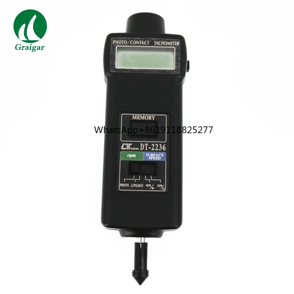 

Lutron DT-2236 Tachometer Surface Speed Tester Rotative Velocity Tester Range Laser: 2.5~99.999 r / min