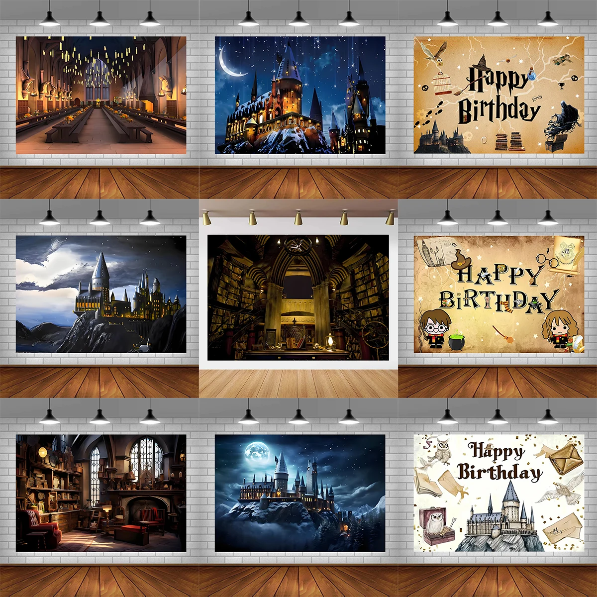 Harry Potter Banner Backdrop, Magic Wizard Castle, Custom Hogwarts, Magic Academy, Kid Birthday Party, Photography Decor