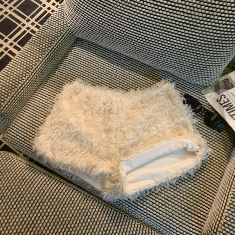 

Женские утепленные флисовые шорты-юбка с бахромой, облегающие, с высокой талией, для осени и зимы, сексуальные, утягивающие, хит продаж