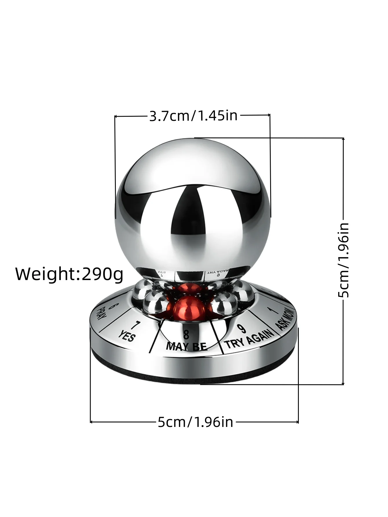 Home Decor Miniature Craft Decorative Ornament Desktop Rotating Gyroscope Stress Relief Toy Lucky Decision Fate Ball