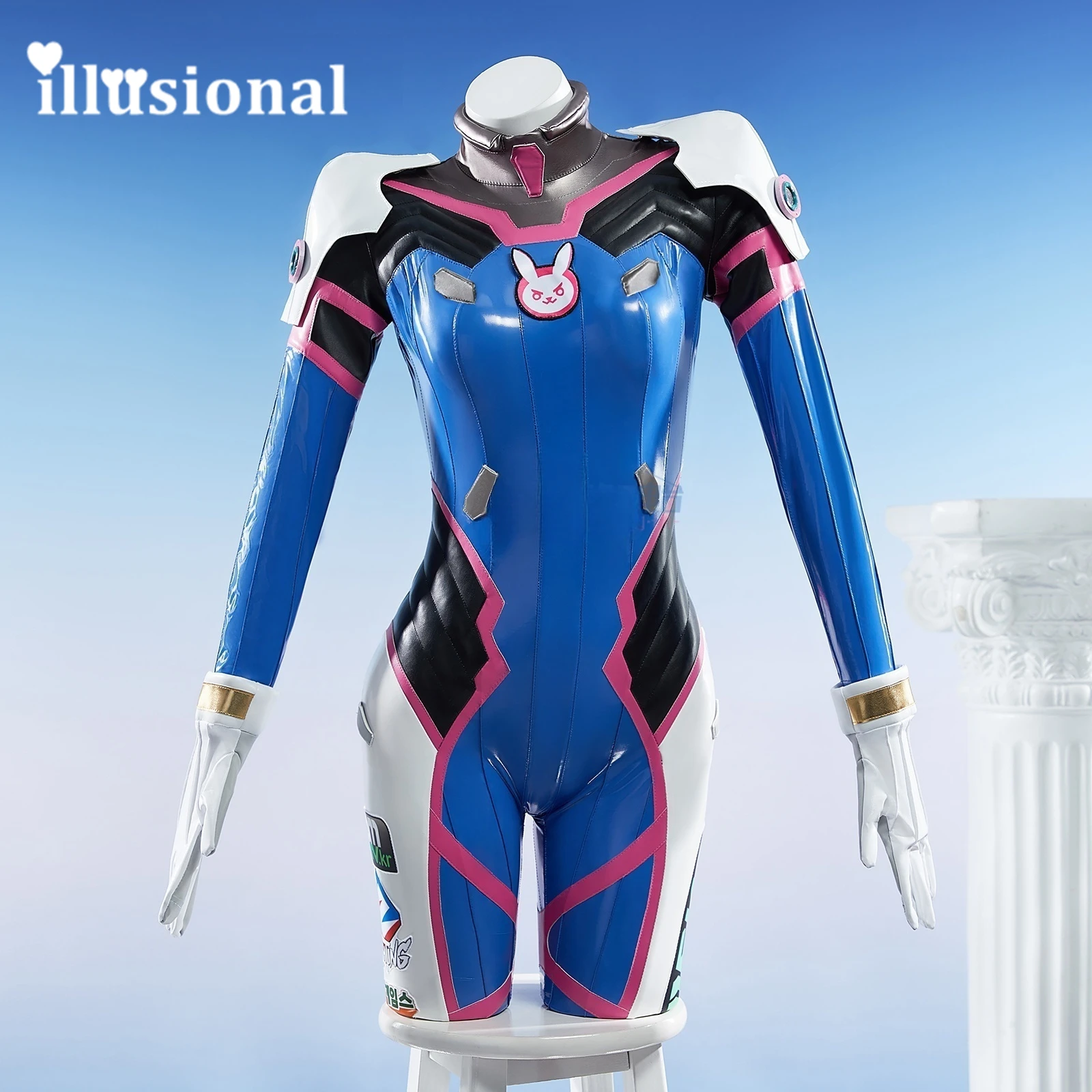 illusional O W dva cosplay costume women dva jumpsuit classical skin Song Hana Game Halloween costumes tight fitting clothing