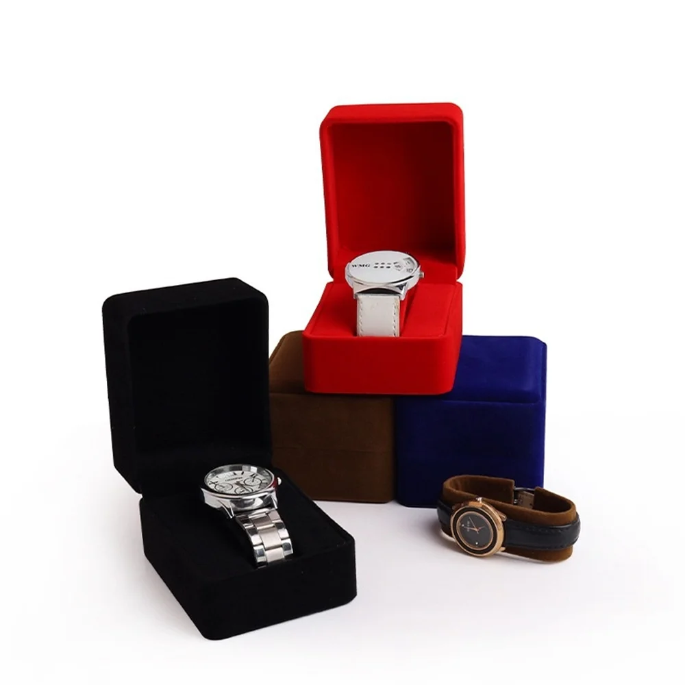 Velvet Watch Box with Rounded Corners