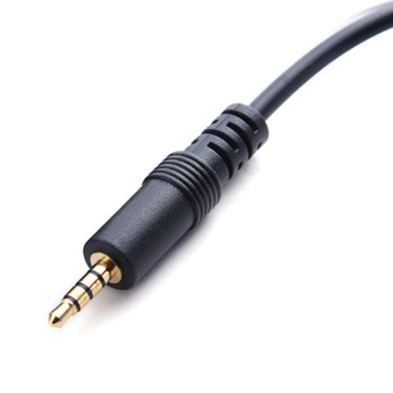 3.5mm Screw Terminal Adapter Speaker Cable 4-Core Stereo TRRS Male Hole to AV 4 Screw Terminal Balun Connector Cable