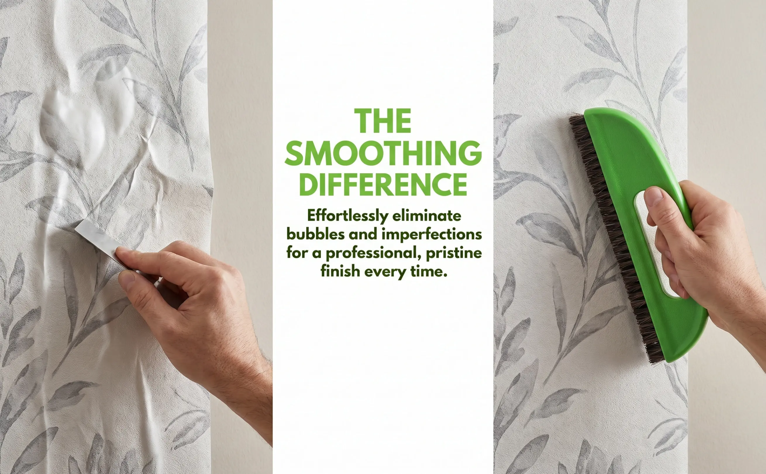 High Performance Wallpaper Smoothing Brush Horse Hair Bristles Solid Wood Handle with Hanging Hole for Effortless Installation