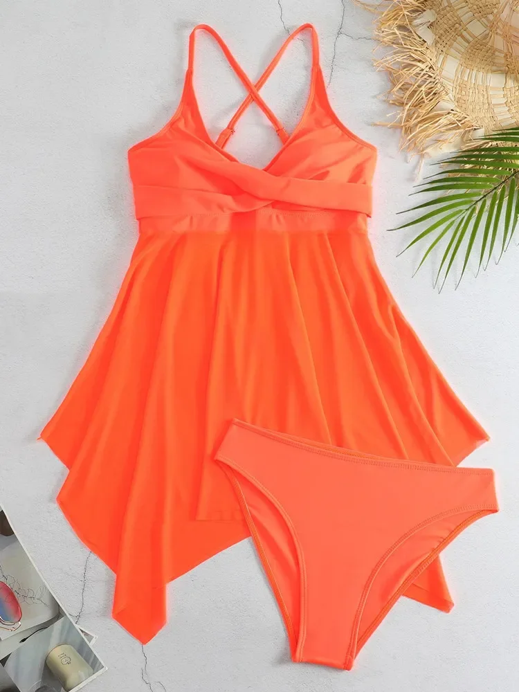 Sexy conjunto de biquíni banho feminino tankini 2025 monokini maiô de duas peças mulher beachwear fatos de banho preto terno de natação