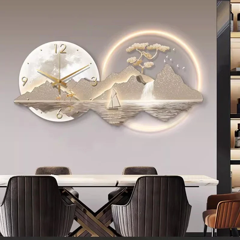 Art Mural Wall Clocks Interior Aesthetic Creative Silent Wall Watch Design Fashion Minimalist Wanduhr Living Room Decoration