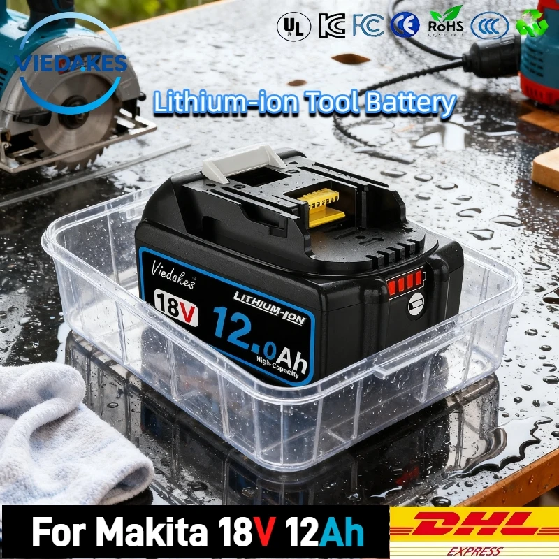 ♻️ Viedakes 12Ah pour batterie Makita 18V, batteries d'outils 18v, remplaçables DHR202 DJV182 DDF487 DTW700 DGA404 DTD173, offre spéciale